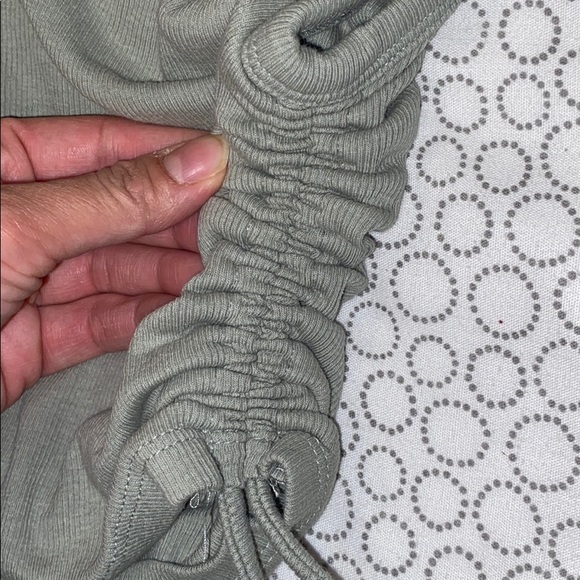 ZARA - sage green tank top with scrunched sides - Picture 3 of 4